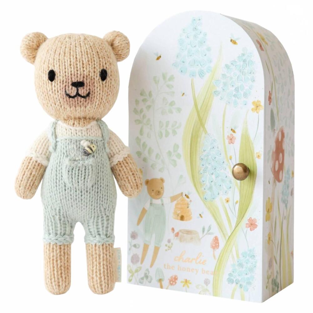 NEW CUDDLE + KIND tiny charlie the honey bear in blue